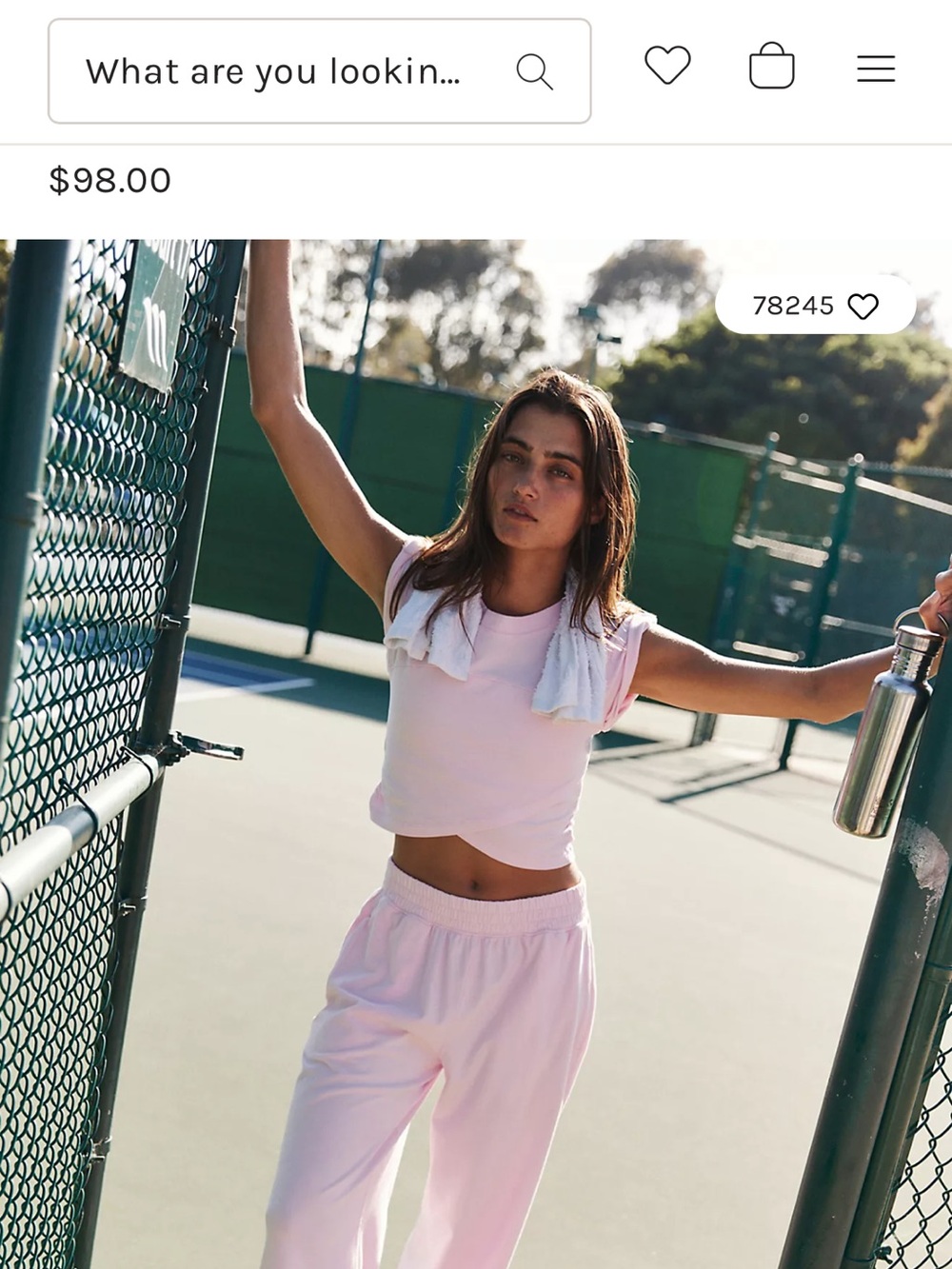 New! Free People Movement Hot Shot Crossover set, pink fuschia, small.